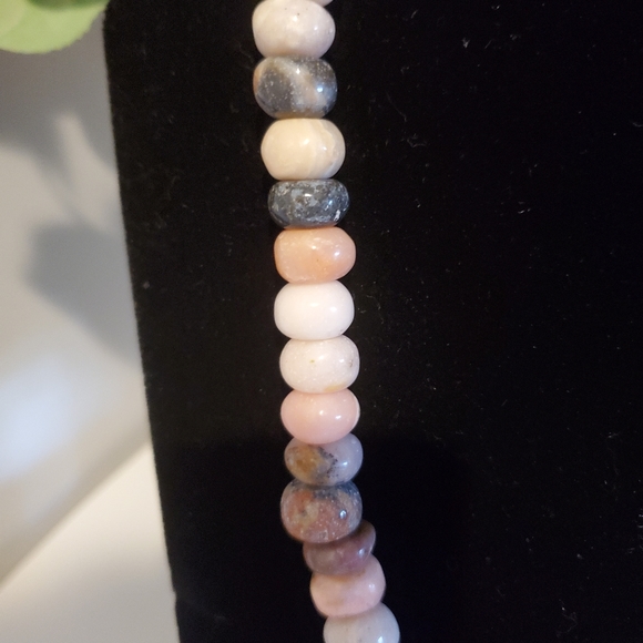 656cwt GENUINE AUSTRALIAN Opal necklace each pc 12-15mm. Gorgeous 20" - Picture 4 of 9